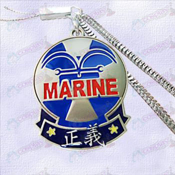 One Piece Accesorios-Navy insignia de la cadena de la máquina Justicia