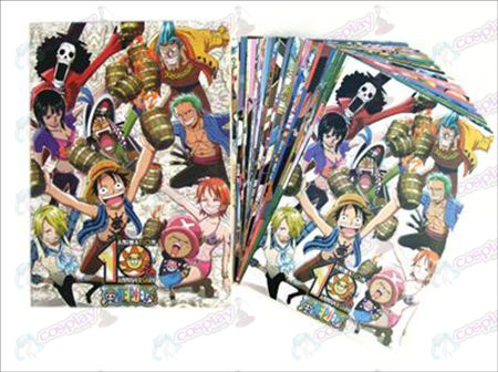 One Piece Accesorios Tarjetas Postales + tarjeta de 2