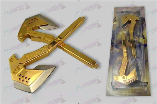CrossFire Accesorios-14 cm Paquete ejército hacha de mano (oro)