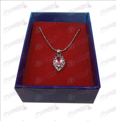 D en caja Negro mayordomo Accesorios Collar de diamantes (rosa)