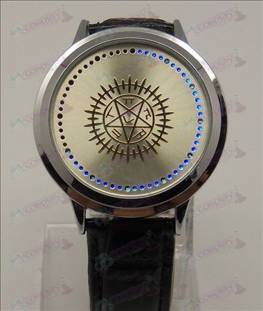 Toque Avanzado Reloj LED Pantalla (Negro Accesorios mayordomo)