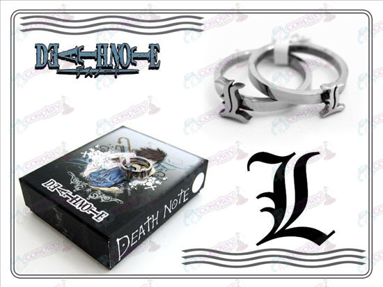 Death Note AccesoriosL par de anillos de acero inoxidable