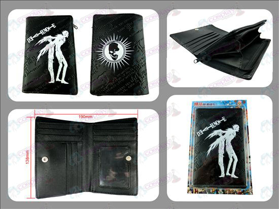 Death Note Accesorios cremallera larga cartera en relieve