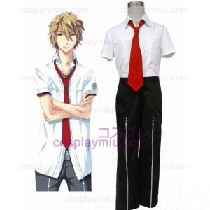 Starry��Sky Seigatsu Academy Male Summer Uniform Short Sleeves Red Tie Trajes Cosplay