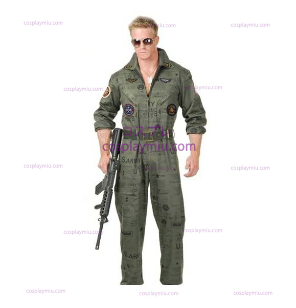 Top Gun Air Force Army Flight Suit Disfraces de Halloween