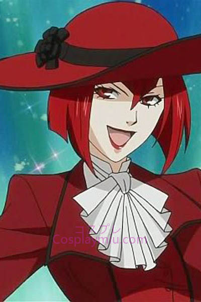 Kuroshitsuji Angelina Dulles Red Short cosplay peluca
