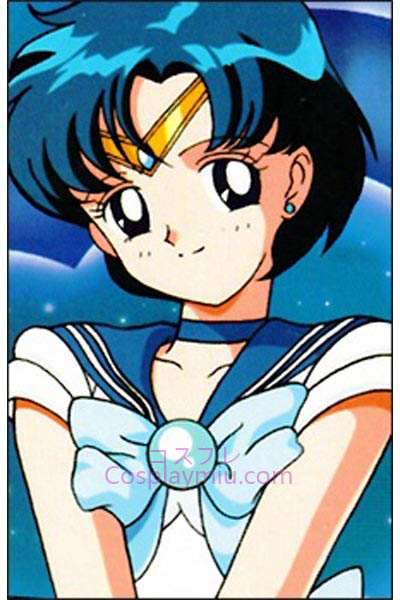 Sailor Moon Ami Mizuno Sailor Mercury corto cosplay peluca