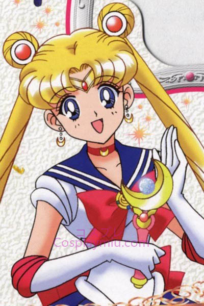 Sailor Moon Tsukino Usagi largo cosplay peluca