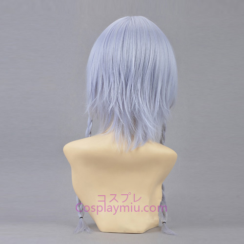 Touhou Project Izayoi Sakuya Light Purple Short con larga trenza la peluca de Cosplay