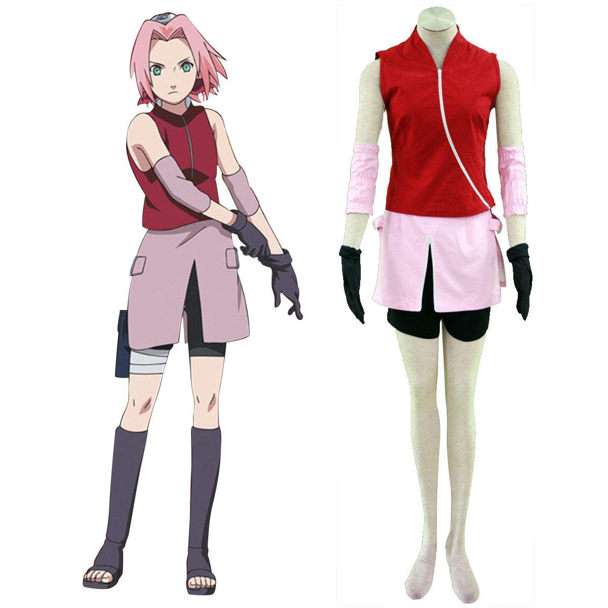 Disfraces Naruto Shippuden Haruno Sakura 2 Cosplay España Tiendas