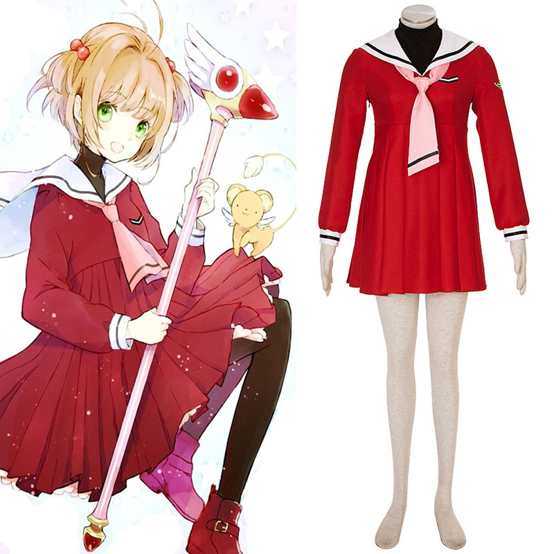 Disfraces Cardcaptor Sakura Kinomoto Sakura 4 Rojo Sailor Cosplay España Tiendas