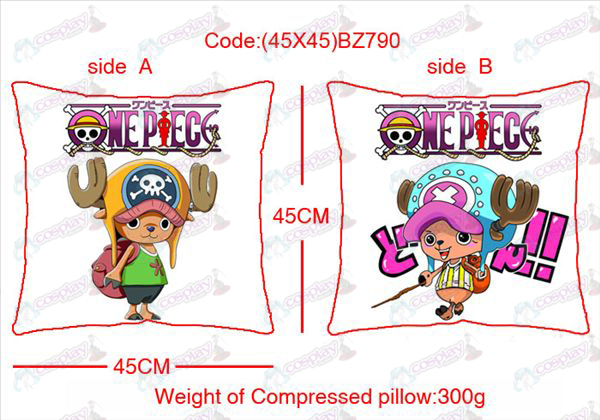 (45X45) BZ790-One Piece Anime Accesorios lados almohada cuadrada