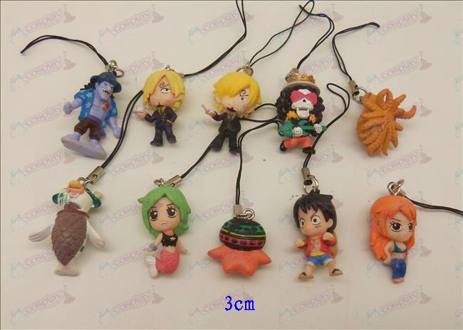 10 One Piece Accesorios Doll (3 cm)