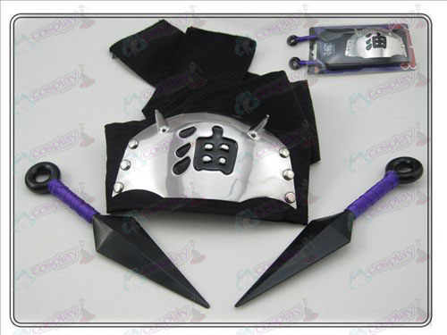Naruto diadema + dual aceite negro púrpura que no tiene (tres piezas)