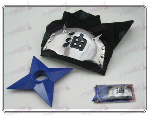 Naruto diadema + l azul negro aceite de Shuriken (traje de una pieza)