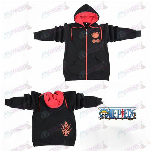 One Piece Accesorios Ice logo cremallera hoodie negro Metodista