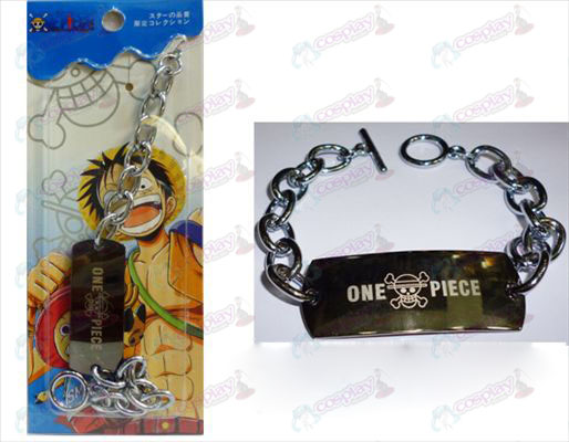 One Piece Accesorios Big O palabra pulsera de cadena