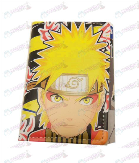 Naruto pliegue billetera de cuero
