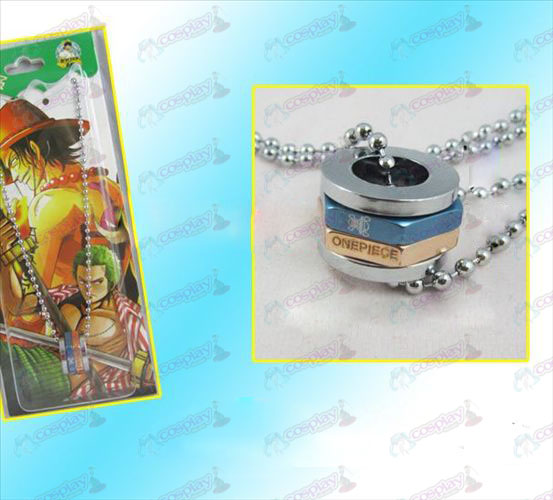 One Piece Accesorios collar de oro a su vez hexagonal