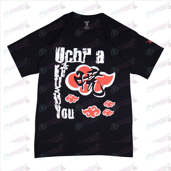 Naruto Red Cloud T-shirt (negro)
