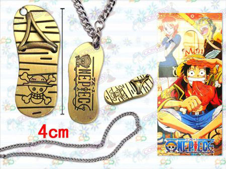 One Piece Luffy Accesorios sandalias collar de hierro