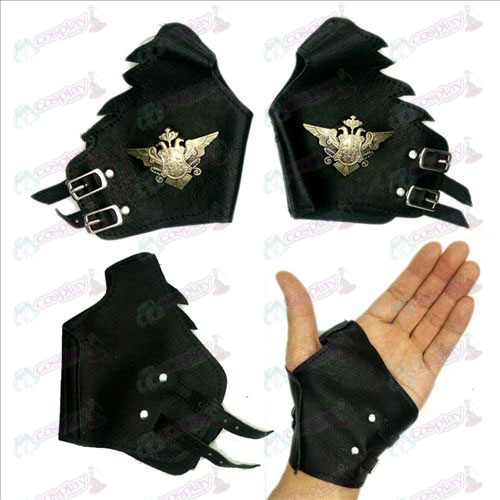 Black Butler Accesorios logo guantes de cuero COPPERPLATE