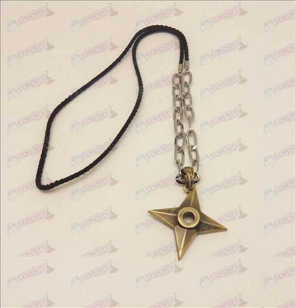D Naruto dardos punky largo collar (color bronce)
