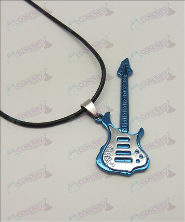 Luz de la guitarra tono collar de cordón de cuero Blister (azul)