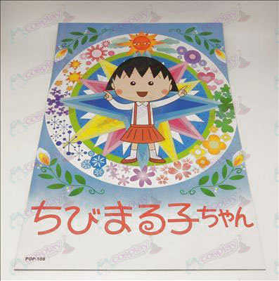 42 * 29cmChibi Maruko Chan Accesorios posters en relieve (8 / set)