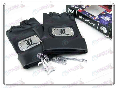 Death Note AccesoriosL guantes de cuero + L collar (tres piezas)