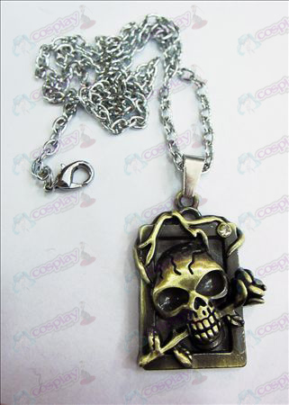 Nota Accesorios Brand Collar Muerte dimensional cráneo diadema cuadrados de diamante (bronce)