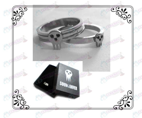 Soul Eater Accesorios inoxidable par de anillos de acero (una sección)