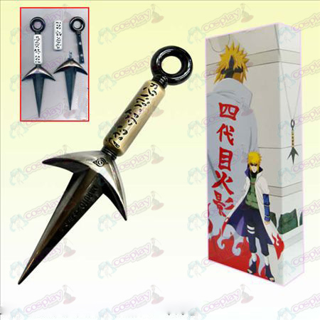 Naruto cuatro generaciones presentan armas shuriken en caja (Bronce)