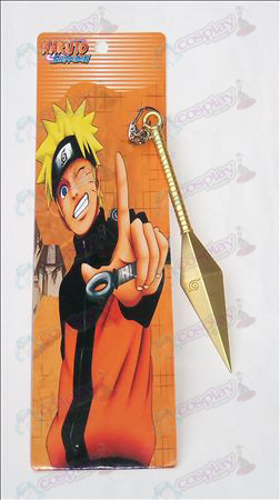 Naruto sufren ninguna hebilla cuchillo (oro 15 cm)