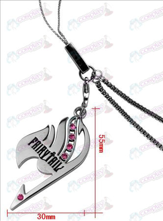 Fairy Tail con la cadena del teléfono del diamante (diamante rosa)