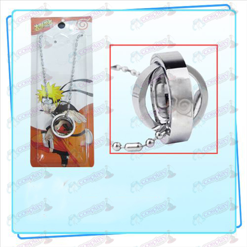 Konoha logo collar de doble anillo de Naruto (tarjeta)