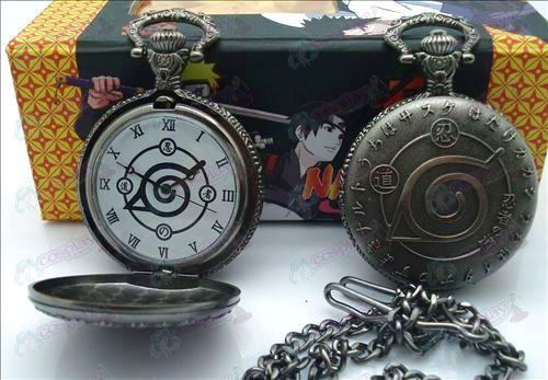 Bandera Naruto reloj de bolsillo + Tarjetas