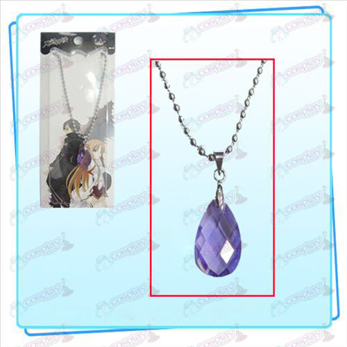 Espada de arte en línea Accesorios Kazuto Asuna collar de corazón Yui (púrpura