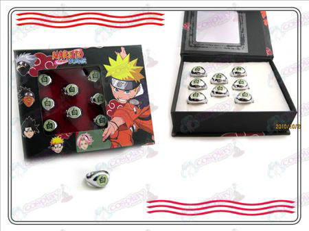 Naruto Organización Xiao caja del anillo de Word (blanco)