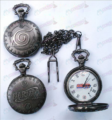 Naruto Konoha reloj de bolsillo (batería)