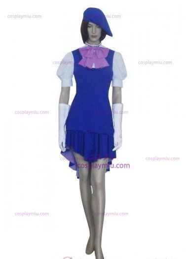 Macross Frontier Sheryl Nome Blue Vestidos and White Trajes Cosplay