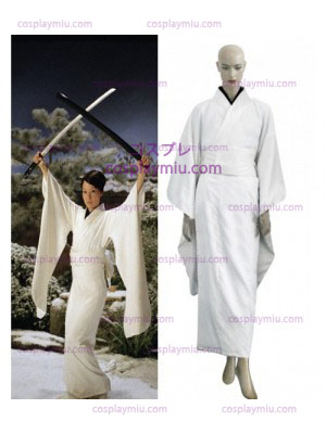 White Kill Bill O-Ren Ishii Kimono Trajes Cosplay