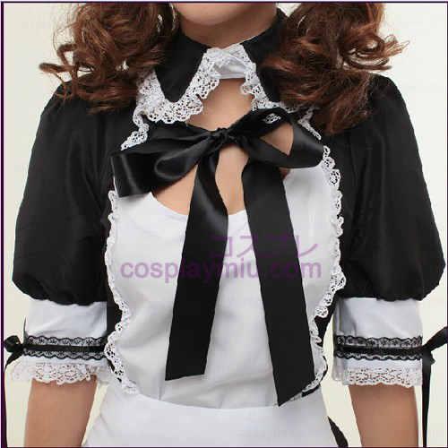 Negro White Lovely and Dream Anime Cosplay Disfraces Maid