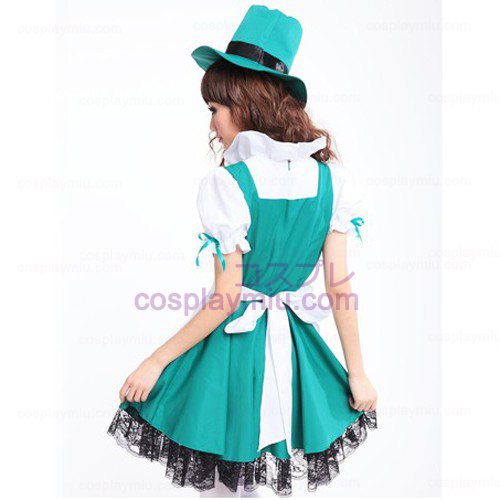 White Apron and Green Skirt Anime Lolita Disfraces Maid