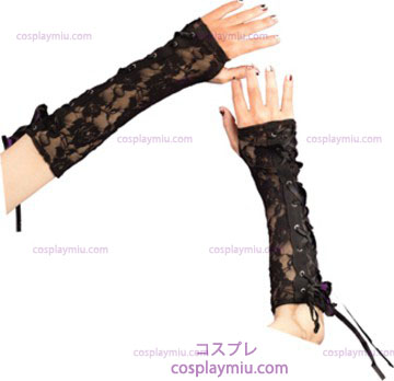 Glovettes Goth Negro Lace