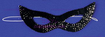 Cat Mask,Sequin,Negro