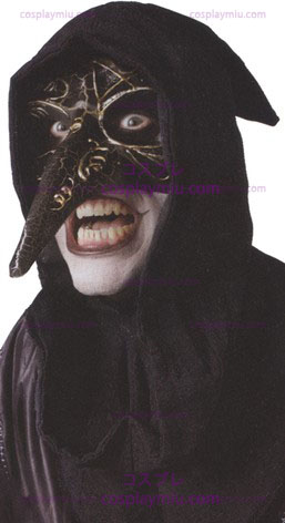 Venetian Raven Mask Negro