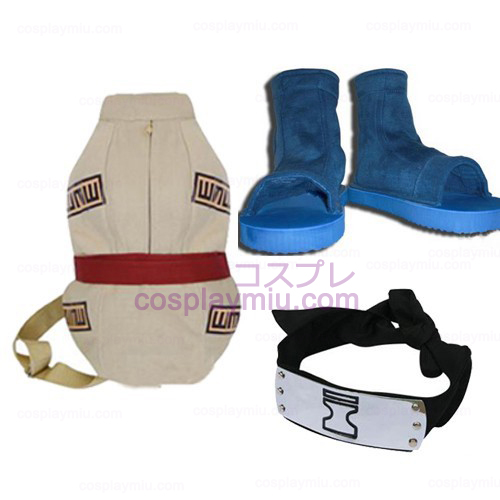 Naruto Shippuden Gaara Red Trajes Cosplay and Accesorios Set