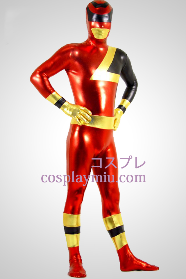SPD Red Ranger Shiny Metallic Superhero Zentai Suit