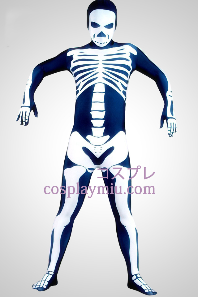 Skeleton Man Lycra Superhero Zentai Suit